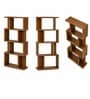 Imperial Nest Signature Collection Premium Book Shelf In Noce Walnut Natural Finish