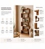 Imperial Nest Signature Collection Premium Book Shelf In Noce Walnut Natural Finish