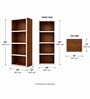 Imperial Nest Signature Collection Premium Book Shelf In Noce Walnut Natural Finish