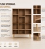 Imperial Nest Signature Collection Premium Book Shelf In Noce Walnut Natural Finish