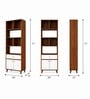 Imperial Nest Signature Collection Premium Book Shelf In Noce Walnut Natural Finish
