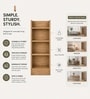 Imperial Nest Signature Collection Premium Book Shelf In Noce Walnut Natural Finish