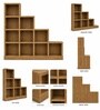 Imperial Nest Signature Collection Premium Book Shelf In Noce Walnut Natural Finish
