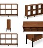 Imperial Nest Signature Collection Premium Book Shelf In Noce Walnut Natural Finish