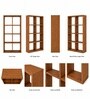 Imperial Nest Signature Collection Premium Book Shelf In Noce Walnut Natural Finish