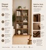 Imperial Nest Signature Collection Premium Book Shelf In Noce Walnut Natural Finish