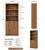 Imperial Nest Signature Collection Premium Book Shelf In Noce Walnut Natural Finish
