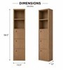 Imperial Nest Signature Collection Premium Book Shelf In Noce Walnut Natural Finish