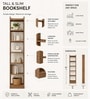 Imperial Nest Signature Collection Premium Book Shelf In Noce Walnut Natural Finish