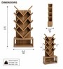 Imperial Nest Signature Collection Premium Book Shelf In Noce Walnut Natural Finish
