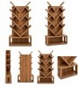 Imperial Nest Signature Collection Premium Book Shelf In Noce Walnut Natural Finish