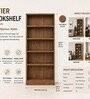 Imperial Nest Signature Collection Premium Book Shelf In Noce Walnut Natural Finish