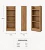 Imperial Nest Signature Collection Premium Book Shelf In Noce Walnut Natural Finish