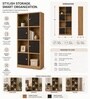 Imperial Nest Signature Collection Premium Book Shelf In Noce Walnut Natural Finish