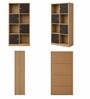 Imperial Nest Signature Collection Premium Book Shelf In Noce Walnut Natural Finish