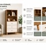 Imperial Nest Signature Collection Premium Book Shelf In Noce Walnut Natural Finish