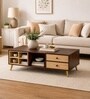 Imperial Nest Signature Collection Premium Designer Centre Table In Noce Walnut Natural Finish