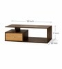 Imperial Nest Signature Collection Premium Designer Centre Table In Noce Walnut Natural Finish