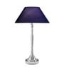 Imperial nickel brushed lamp with blue shade