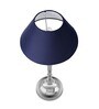 Imperial nickel brushed lamp with blue shade