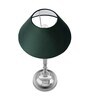 Imperial nickel brushed lamp with green shade