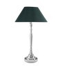 Imperial nickel brushed lamp with green shade