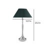 Imperial nickel brushed lamp with green shade