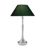 Imperial nickel brushed lamp with green shade