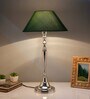 Imperial nickel brushed lamp with green shade