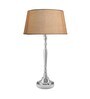 Imperial nickel brushed lamp with khadi shade