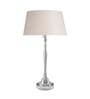 Imperial nickel brushed lamp with khadi shade