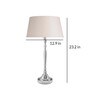 Imperial nickel brushed lamp with khadi shade