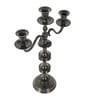 Imperium Crested 3-Arm Black  Candle Holder