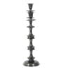 Imperium Crested 3-Arm Black  Candle Holder