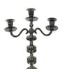 Imperium Crested 3-Arm Black  Candle Holder