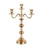 Imperium Crested 3-Arm Candle Holder Gold