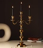 Imperium Crested 3-Arm Candle Holder Gold