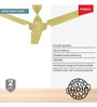 IMPEX AERO KING IVORY 1200 mm 3 Blade Ceiling Fan (Ivory)