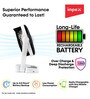 IMPEX Rechargeable Fan (BREEZE D1) with LED Light Dual Speed Mode 7 mm 3 Blade Table Fan (Black)
