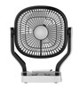 IMPEX Rechargeable Fan (BREEZE D1) with LED Light Dual Speed Mode 7 mm 3 Blade Table Fan (Black)