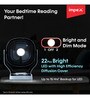 IMPEX Rechargeable Fan (BREEZE D1) with LED Light Dual Speed Mode 7 mm 3 Blade Table Fan (Black)