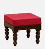 Impori Solid Wood Foot Stool In Provincial Teak Finish
