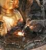 Impression Blessing Buddha Black & Gold Polyresin Water Fountain