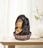 Impression Blessing Buddha Black & Gold Polyresin Water Fountain