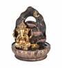 Impression Blessing Ganesha Black & Gold Polyresin Water Fountain