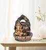 Impression Blessing Ganesha Black & Gold Polyresin Water Fountain