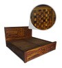 Impression King Size Bed with Storage in Walnut Finish