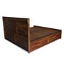 Impression King Size Bed with Storage in Walnut Finish