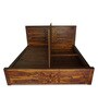 Impression King Size Bed with Storage in Walnut Finish