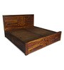 Impression King Size Bed with Storage in Walnut Finish